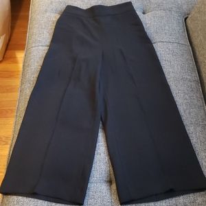 Zara Wide Leg Cropped Pants Black Size S